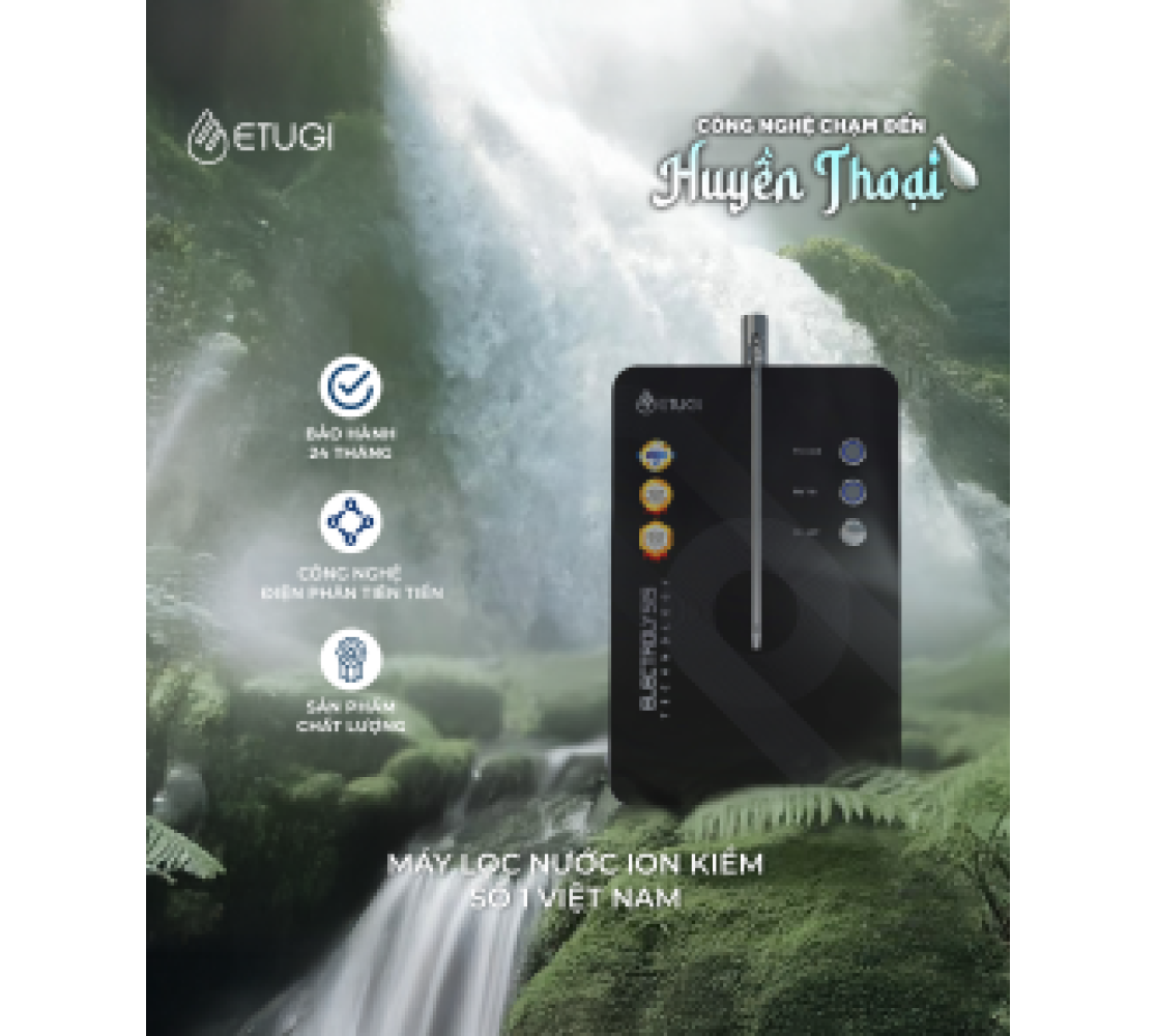Máy Lọc Nước Ion Kiềm Treo Tường ETUGI ETG102TT-N