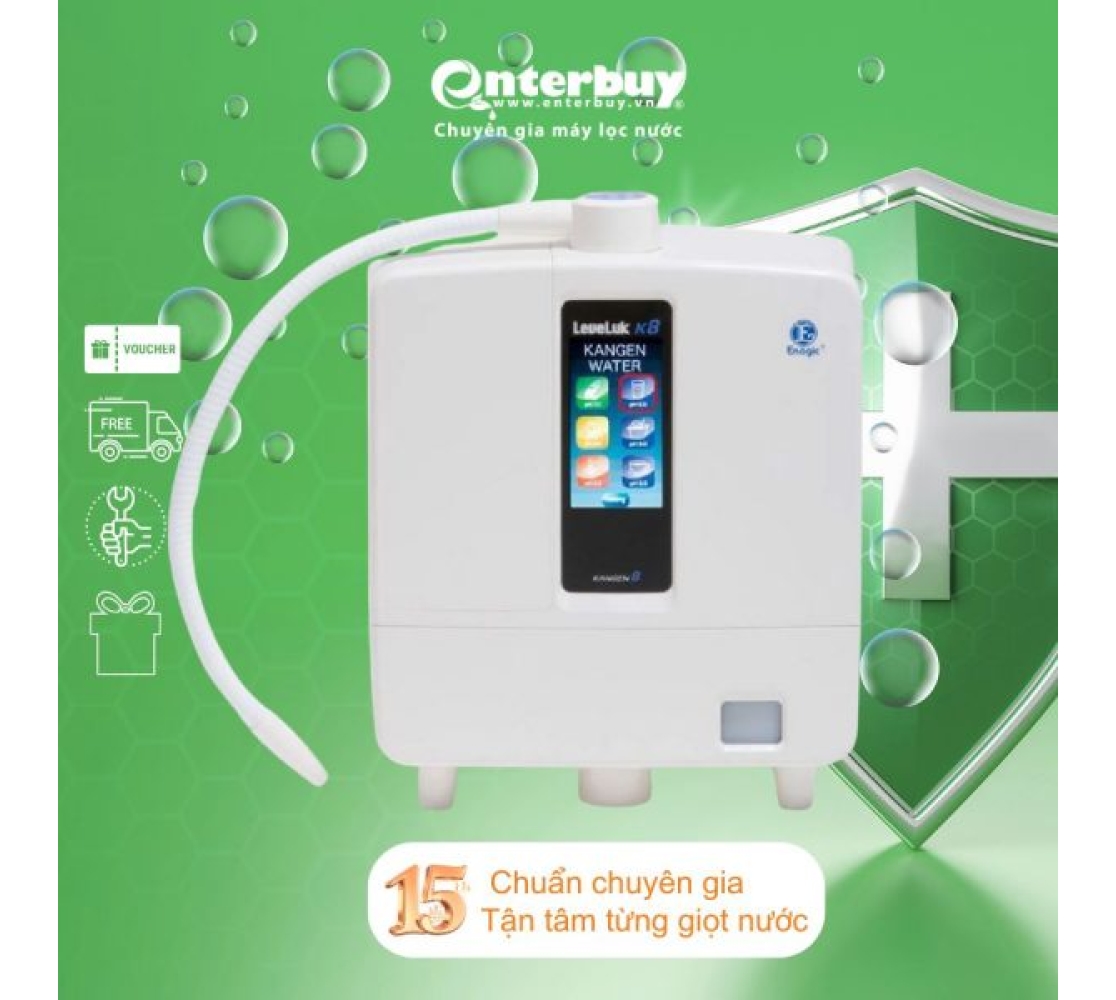 Máy lọc nước điện giải ion kiềm Kangen LeveLuk K8 8 tấm điện cực